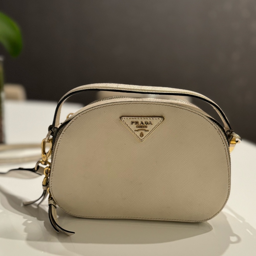 White Prada Odette Shoulder Bag